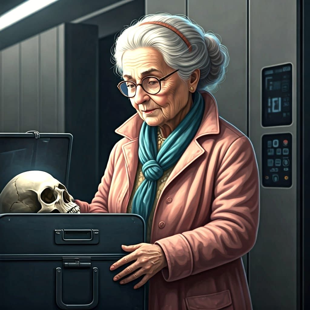 Innocent Old Lady's Airport Luggage Surprise