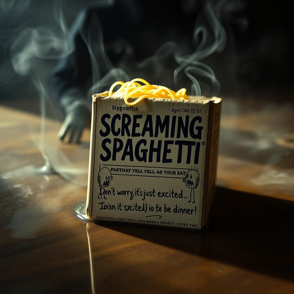 Eerie Still Life: Screaming Spaghetti Packaging