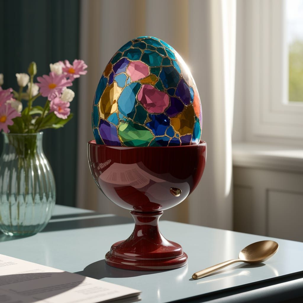 Elegant Easter Egg in Surrealist Style