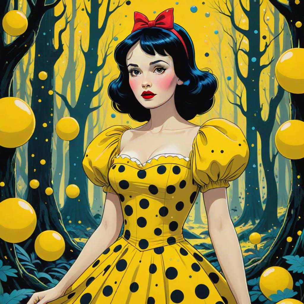 Snow White in Psychedelic Forest Style