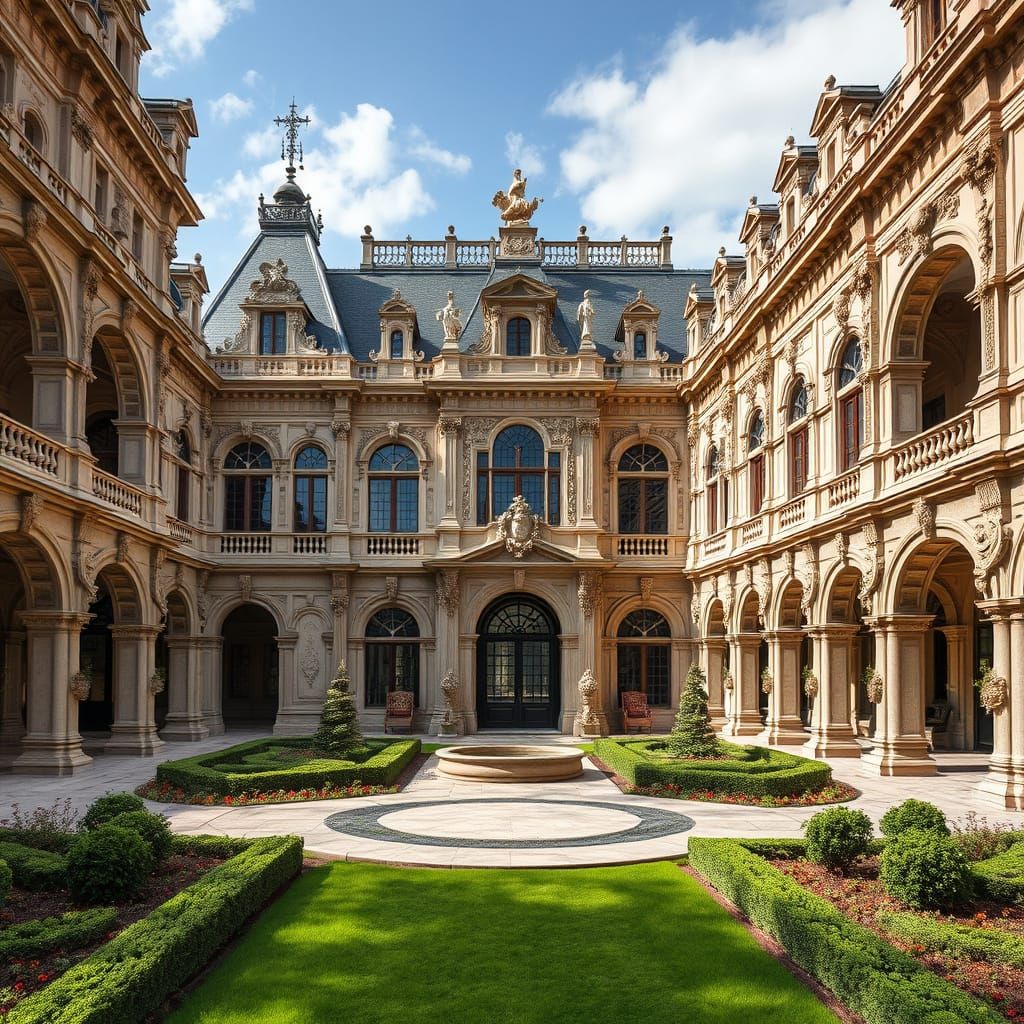 French Renaissance Estate with Baroque Details