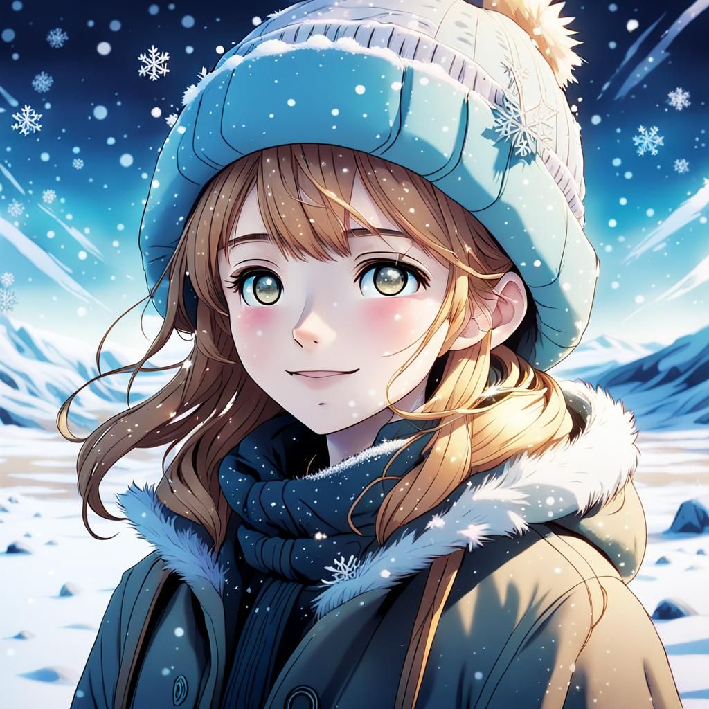 Anime Girl in Snowy Tundra, Manga Scan