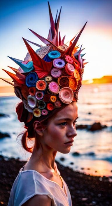Origami headpiece