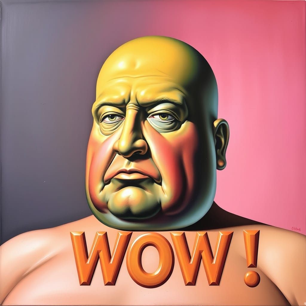 Surrealist Masterpiece in Vibrant Color Gradient