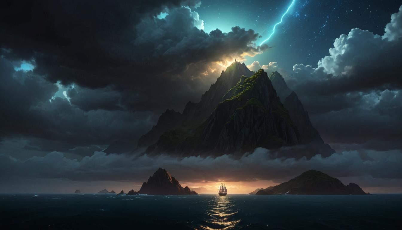 Sailing the Seven Seas in Cel-Shaded Synthwave Style