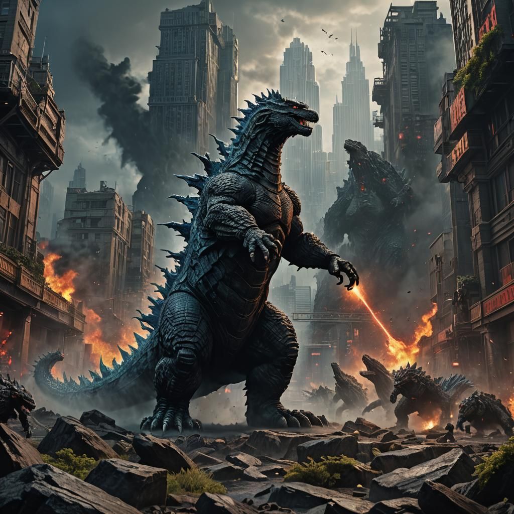 Minus One Godzilla: Detailed Matte Painting