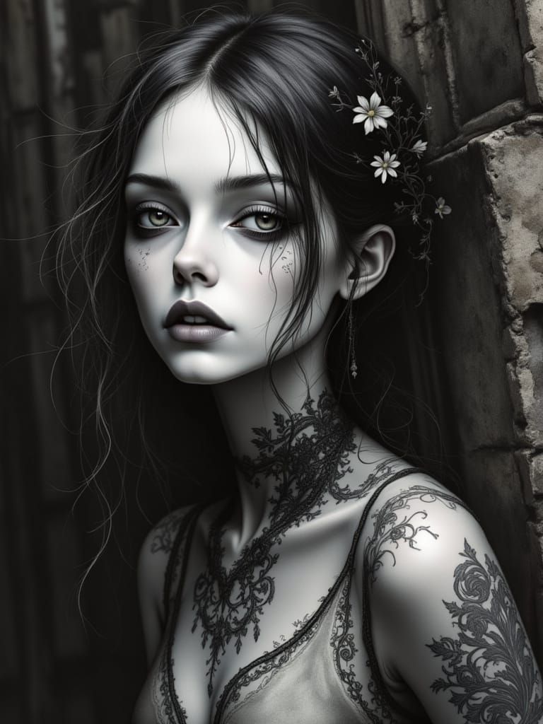 Ethereal Ballerina Dances in Midnight Shadows