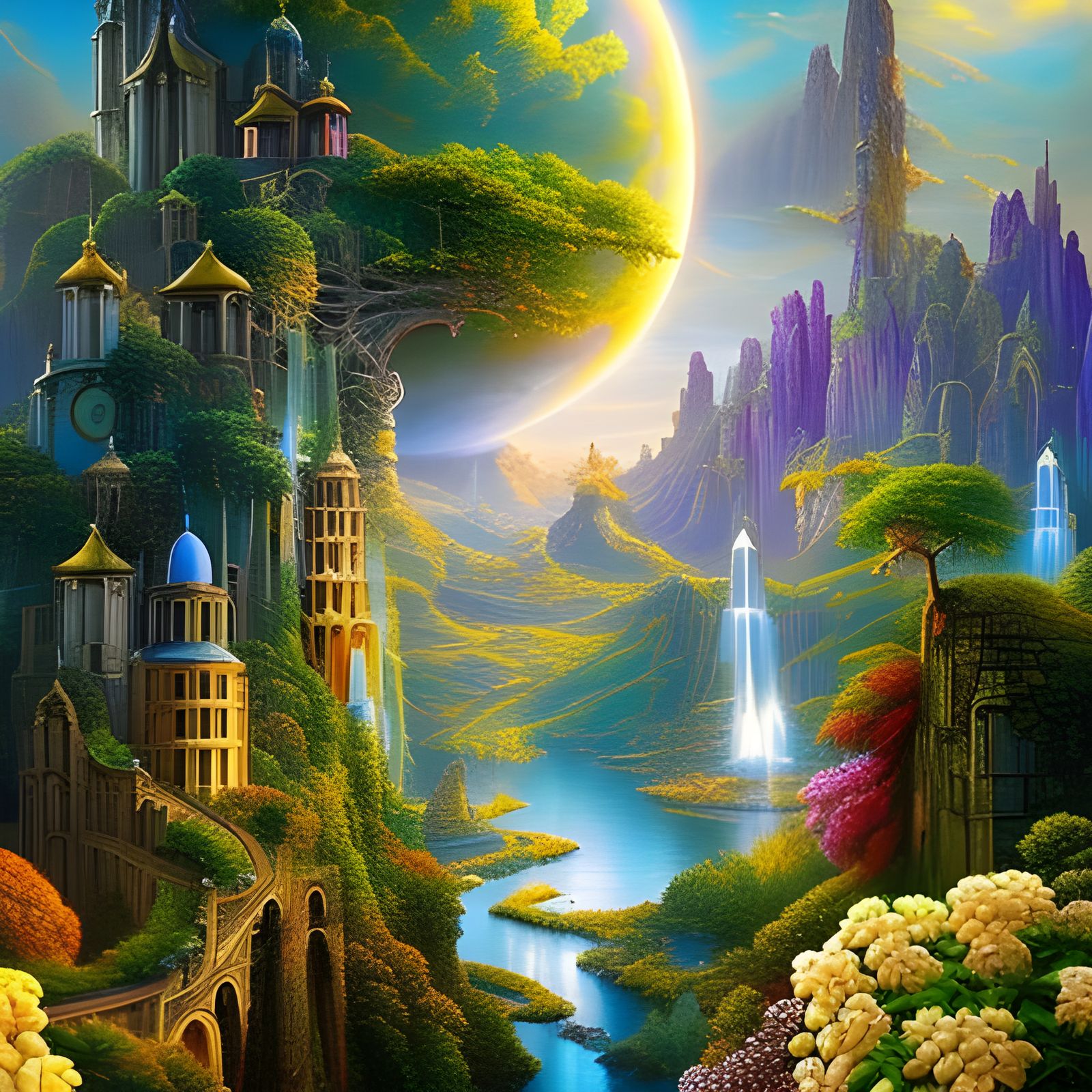 Visionary Stairway to Heaven in Digital Art