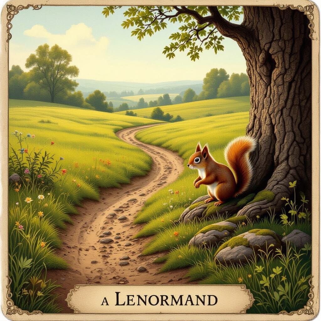 Lenormand Card Vision: Diverging Paths in Medieval Naturalis...