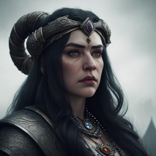 Hyperrealistic Dwarven Princess Portrait in Sharp Focus