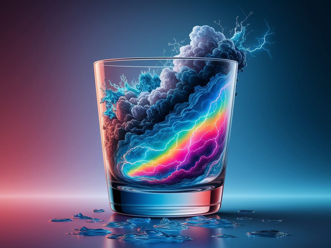 Electric Storm in a Glass, Fantasy Art