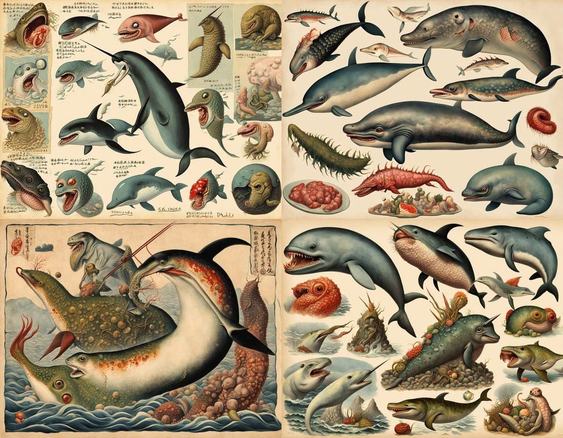 Bizarre Japanese Hybrids in a Grotesque 1940s Aesthetic