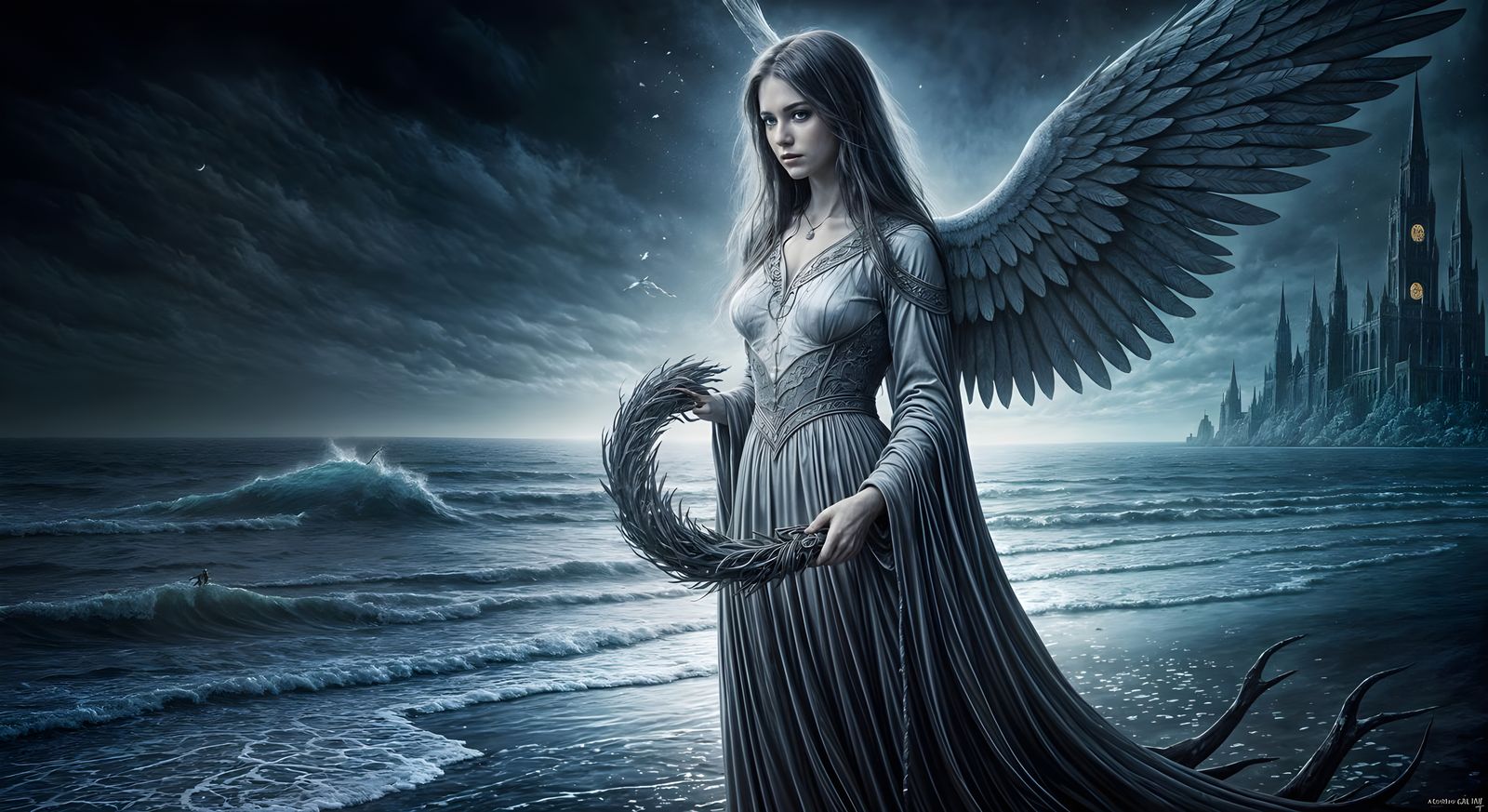 Whispers of Winter's Darkest Serenade in Gothic Splendor