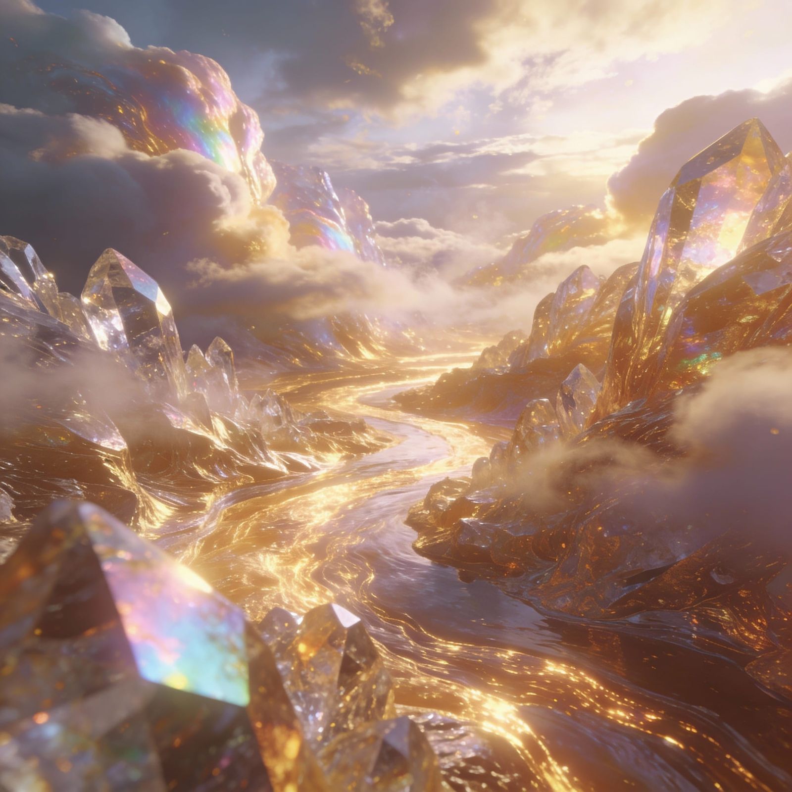 Breathtaking Celestial Vista with Rivers of Light