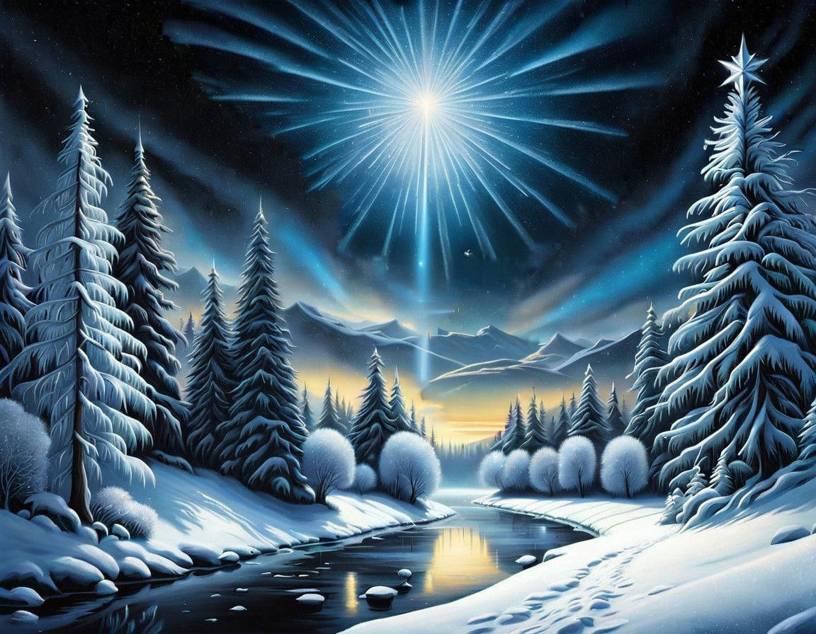 Epic Art Deco Winter Wonderland with Christmas Star