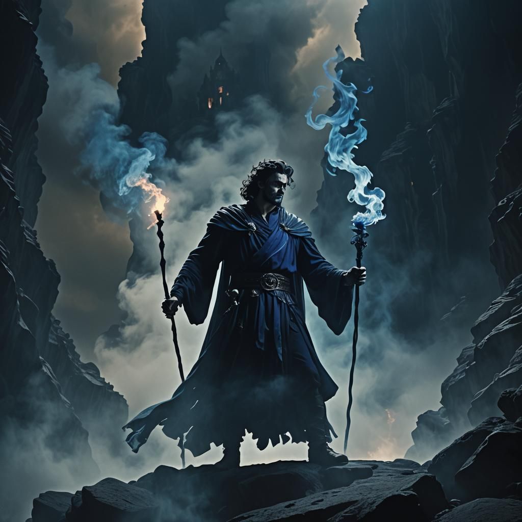 Hades with Staff of Souls in Baroque Style