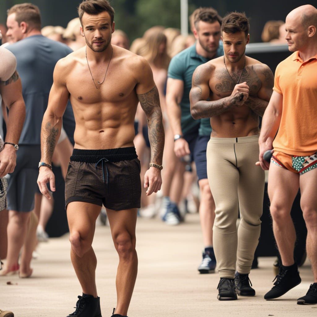 Strongman in Underwear Revealing Muscular Physique