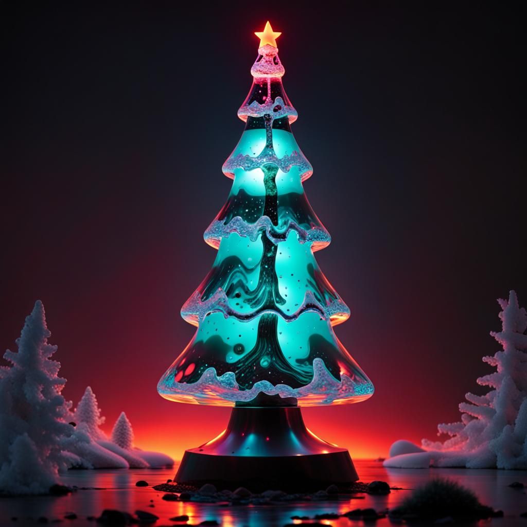 Lava Lamp Christmas Tree: Glowing Crystal Holiday