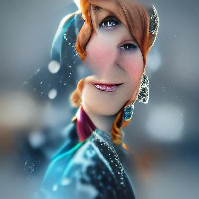 Anna from Frozen in VRay Style