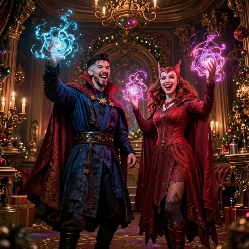 Dr. Strange & Scarlet Witch Conjuring Spells in Victorian Ch...