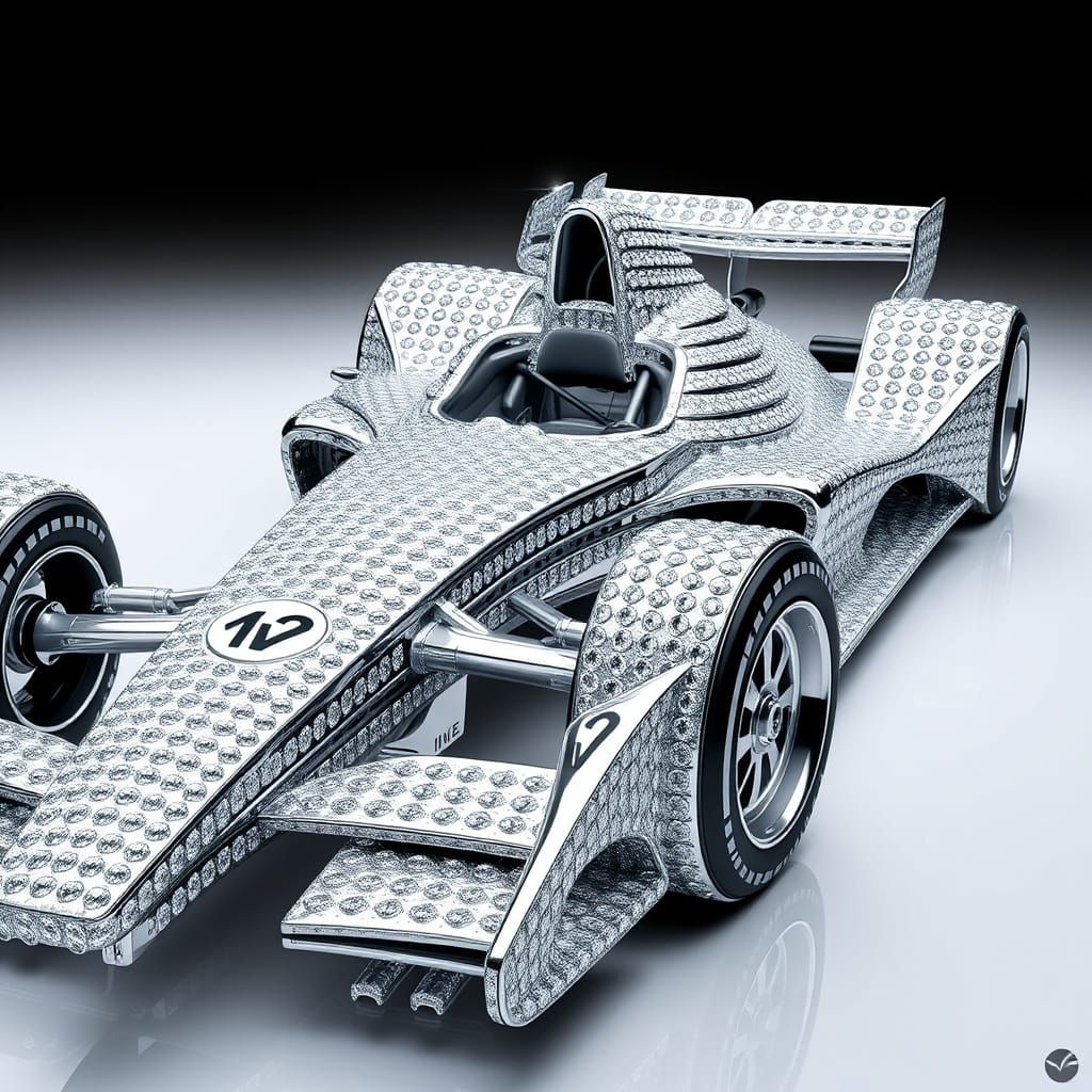 Formula 1 Racing Car in Diamond Encrusted Luxury