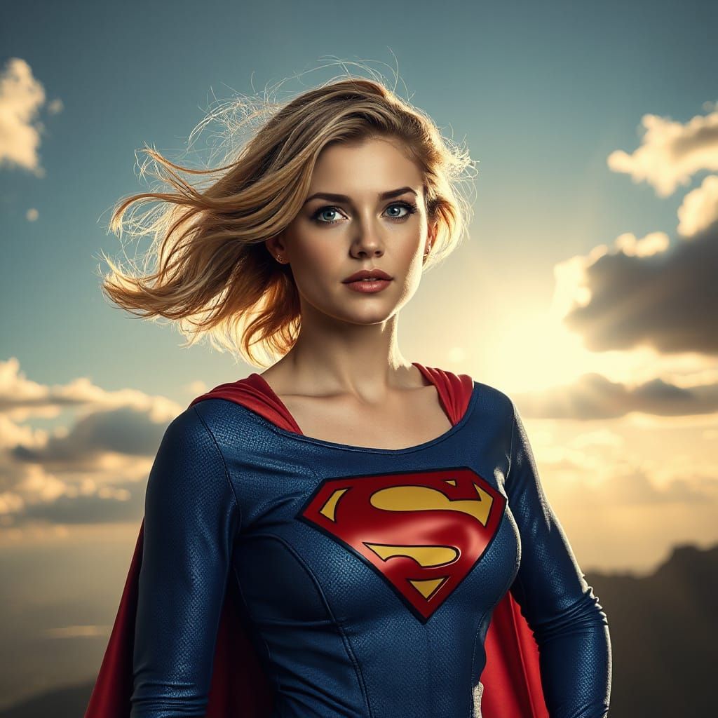 Realistic Supergirl Portrait