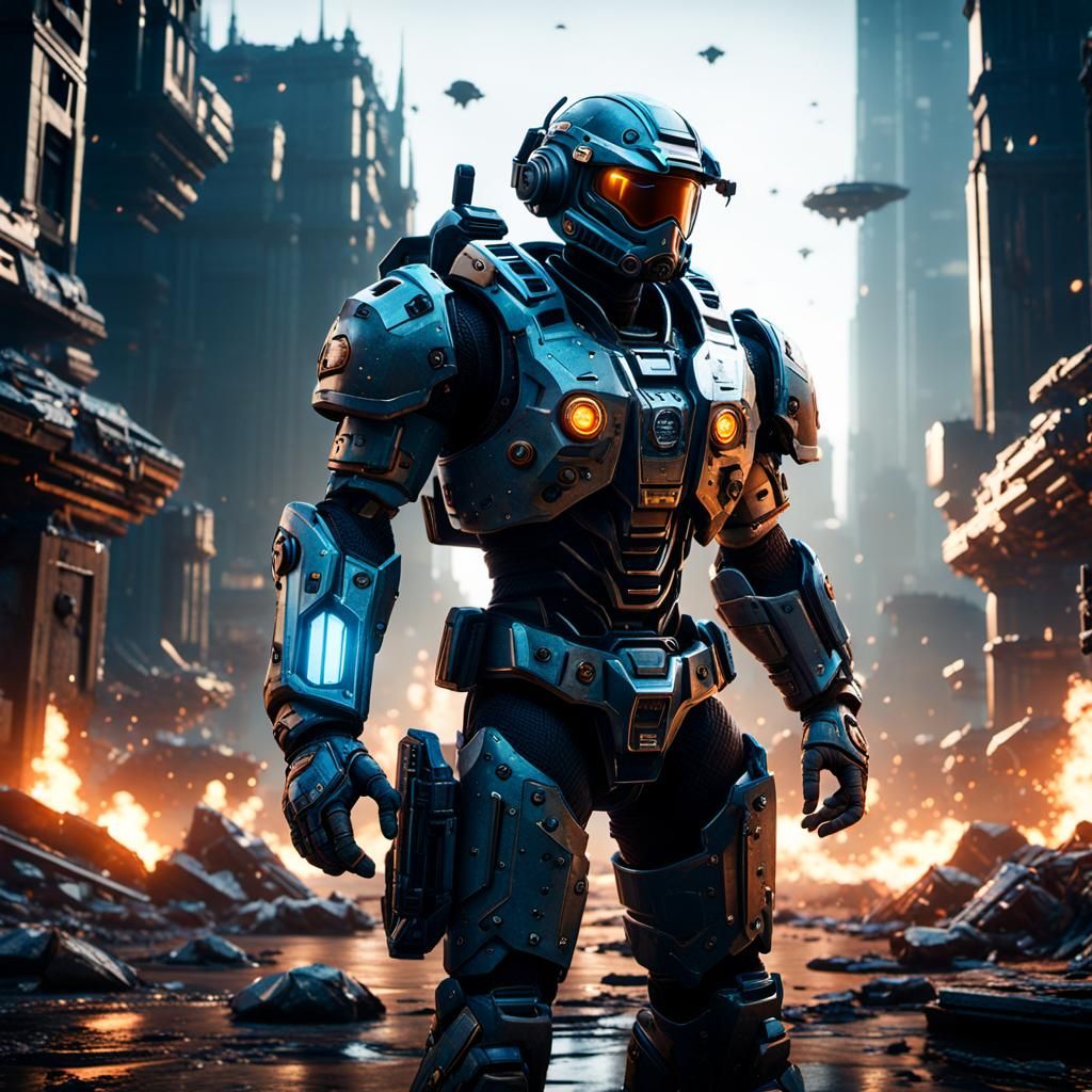 Epic Technology Render in 3D Game Cinematic Style