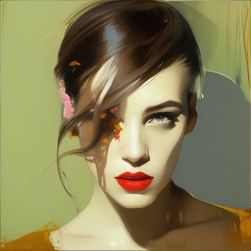 Yellow Roses Portrait in Hyperdetailed Concept Art Style