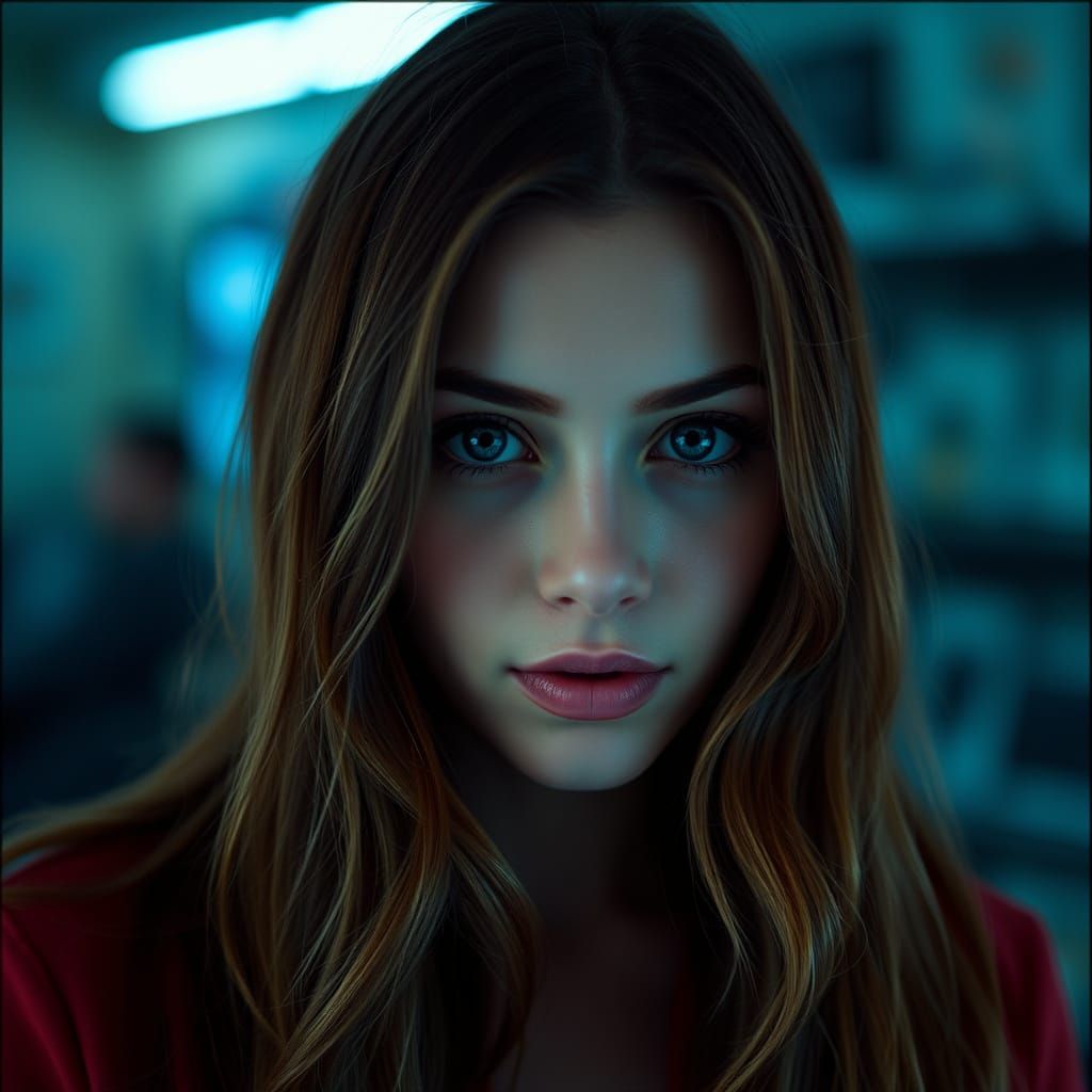 Ethereal Film Portrait of a Geek Lady