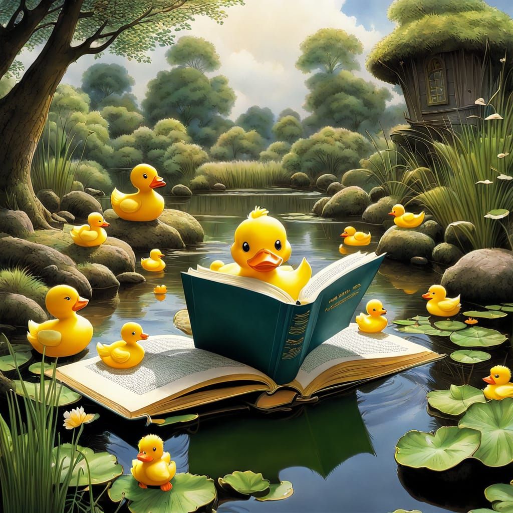 Whimsical Rubber Duck Family Storytime