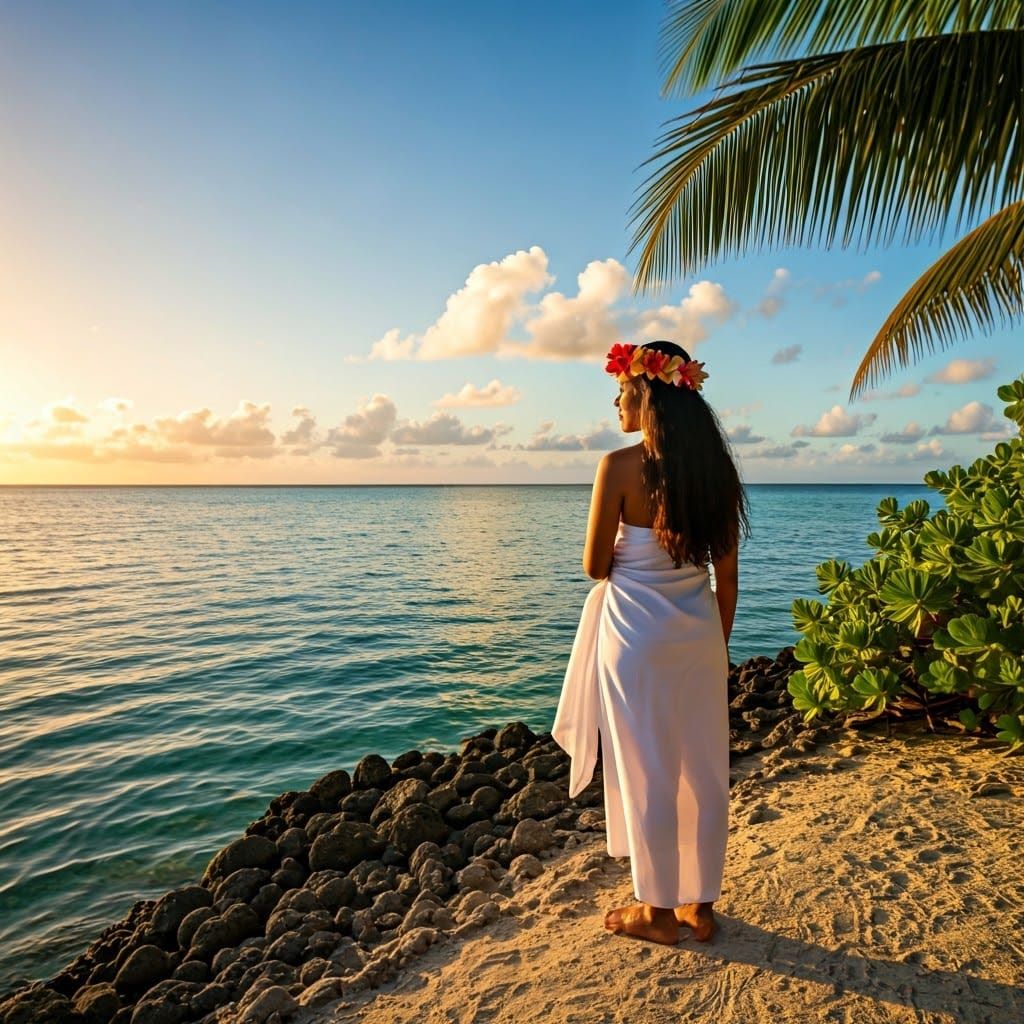 SereneKiribati Beauty Awakens to Sunrise in Paradise