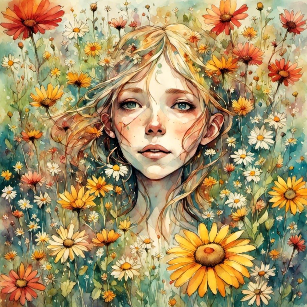 Laughing Flowers Bloom in Earth's Joy