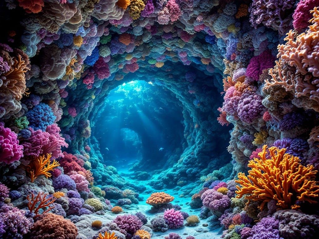 Antigravity Giant Friendly Monstecating Coral Head Cave