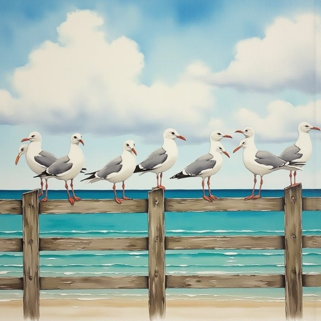 Surreal Seascapes in Soft Monet-Inspired Brushstrokes