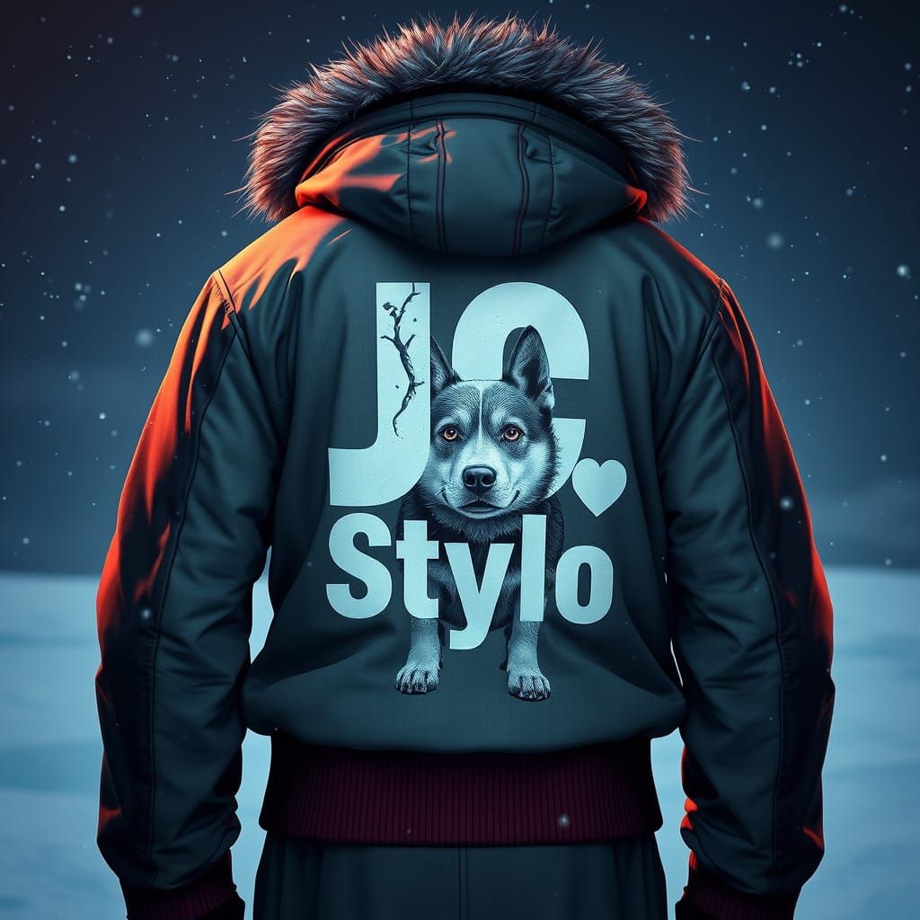 Winter Fantasy Apparel with Melancholic Dog Patterns