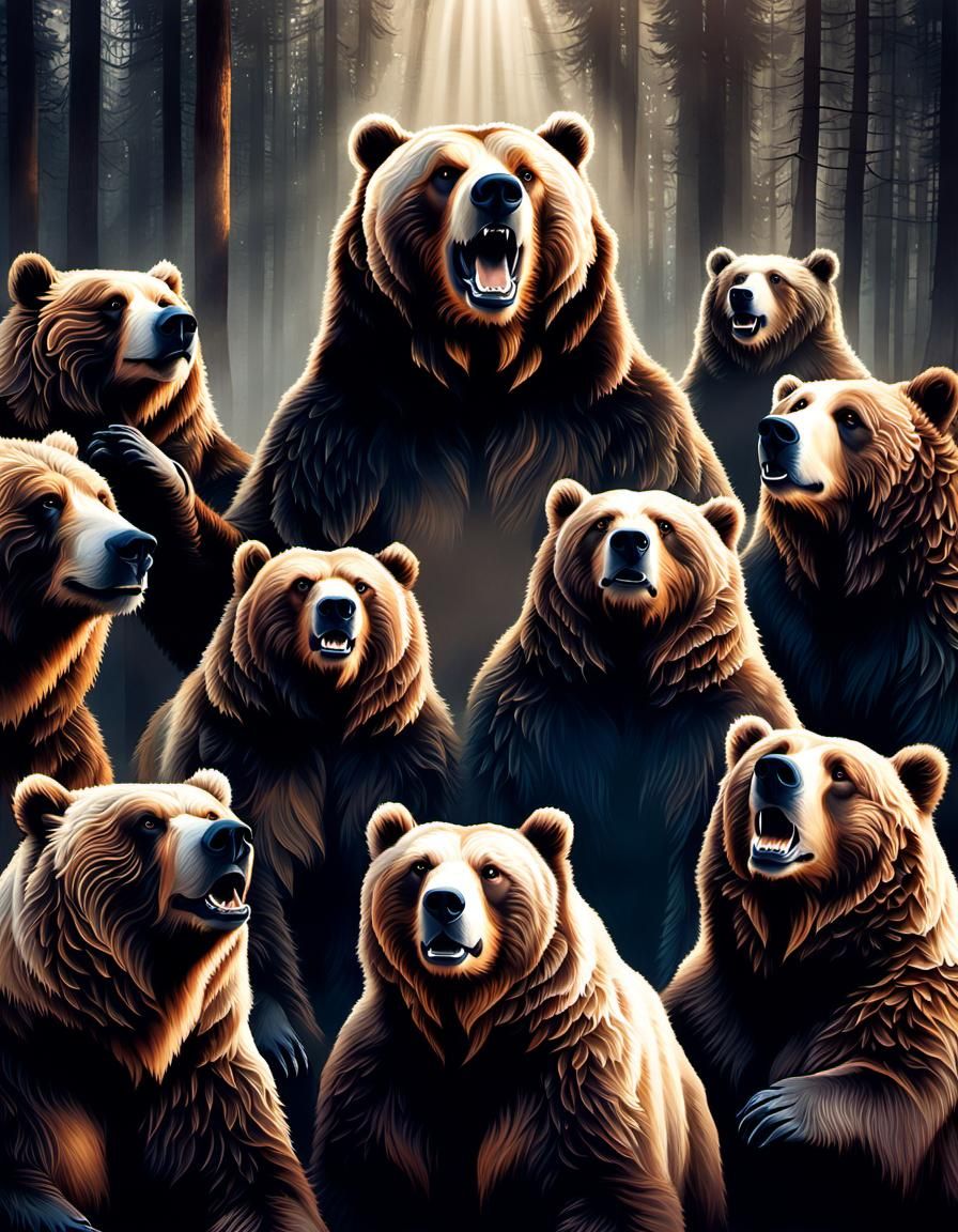 Demonic Cyborg Bear in Volcanic Hyperspace