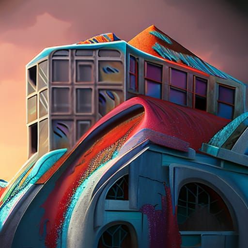 Hyperdetailed MATHIAS JUUL FROST large abstract art architec...