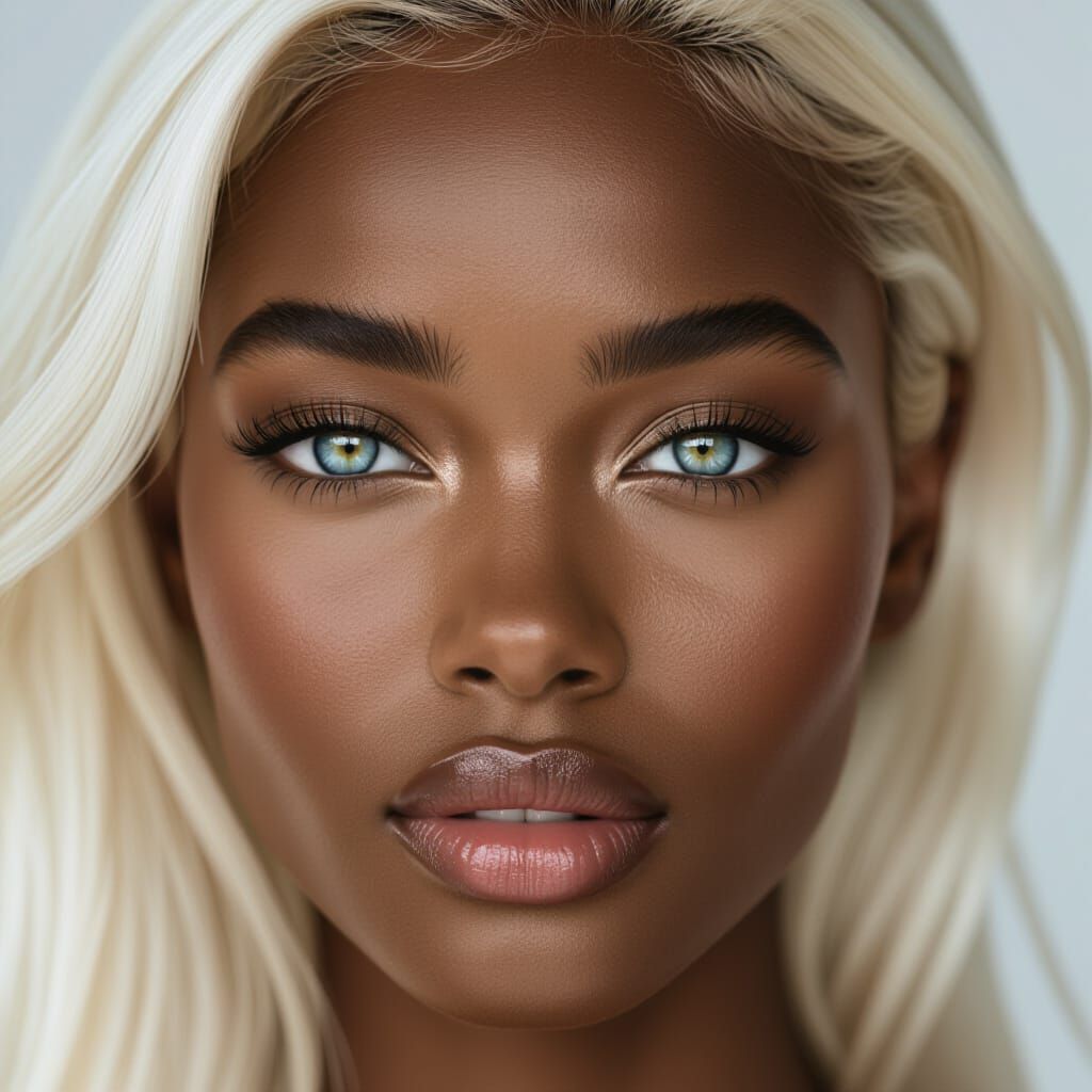 Woman With Contrasting Features