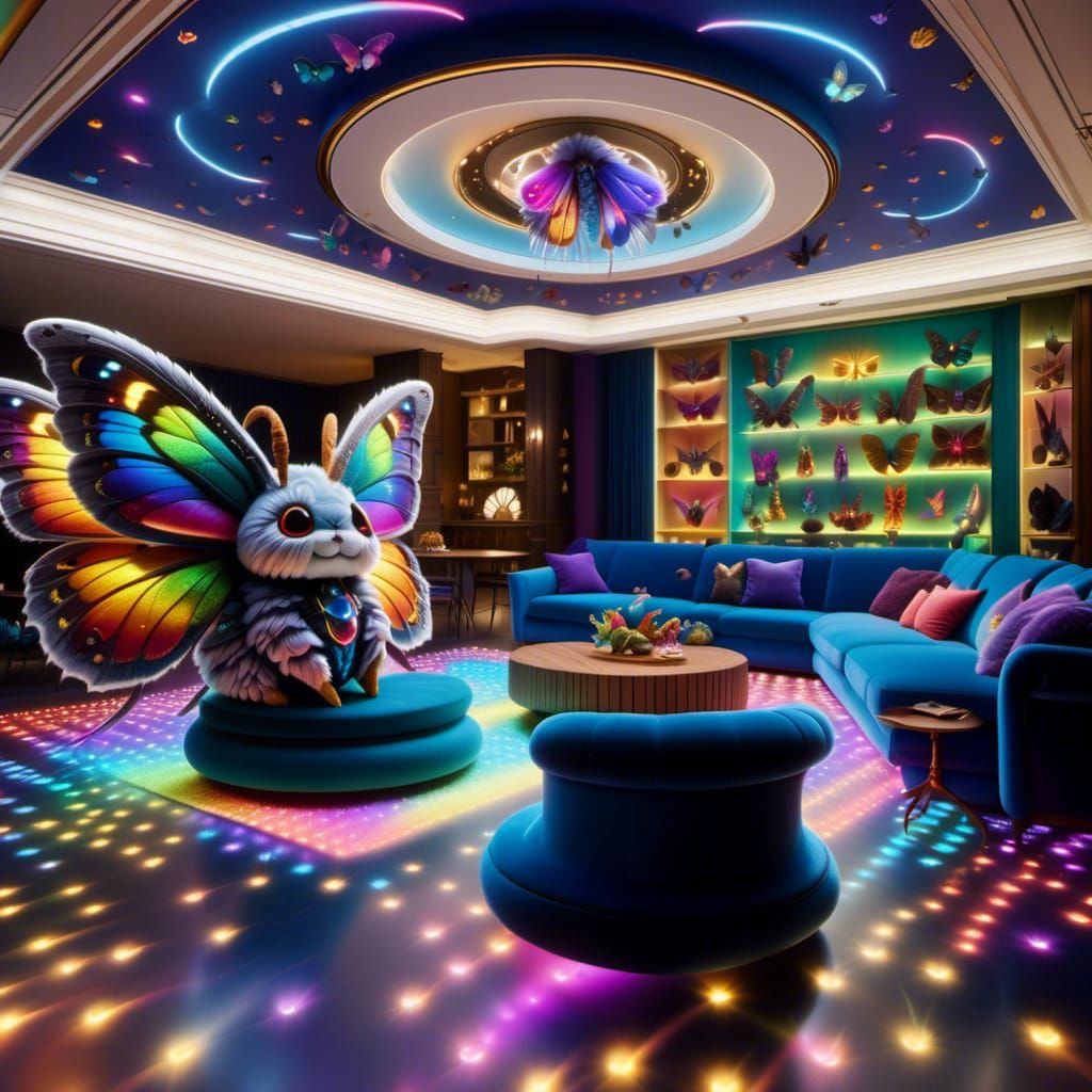 Psychedelic Moth Leader in Rainbow Light