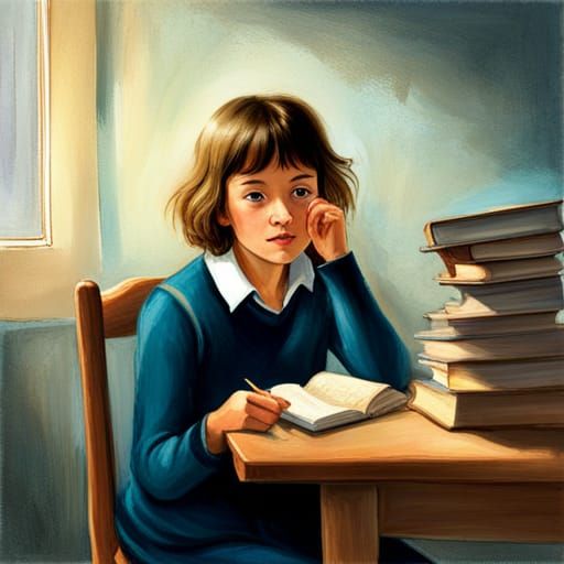 Abstract Portrait of Dyslexia Concept