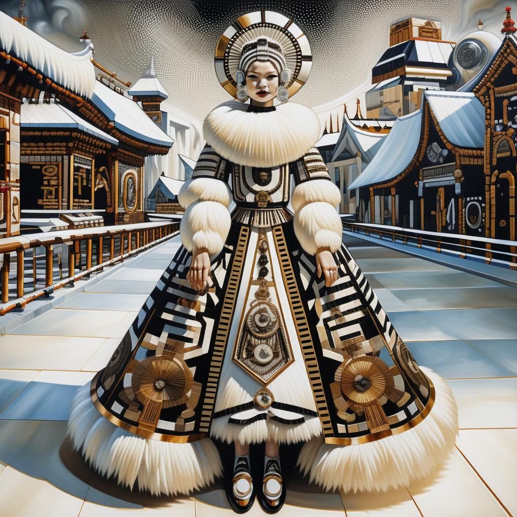 Mysterious Dancer in Whirling Colors