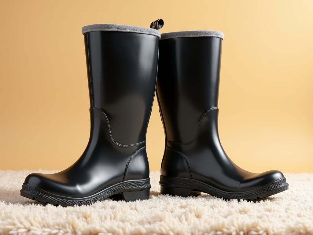 Vibrant Pop Art Boots on Beige Carpet