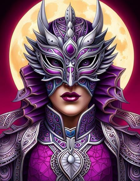 Sinister Portrait of Mileena Kahn in Magenta Mask