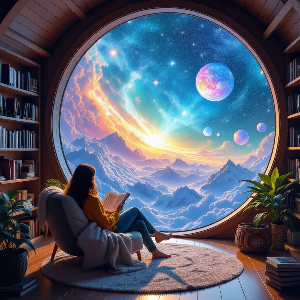 Cozy Reading Nook on Alpha Centauri by Amaringo