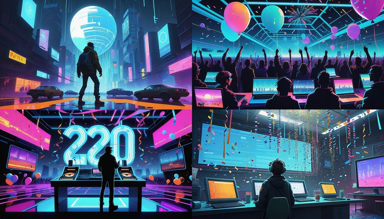 Vibrant Countdown in Party Style