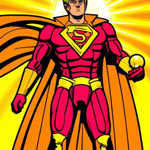 Retrofuture Golden Sun Superman