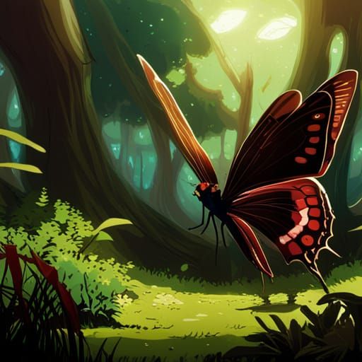 Butterfly Demon in Overgrown Garden: Anime Key Visual