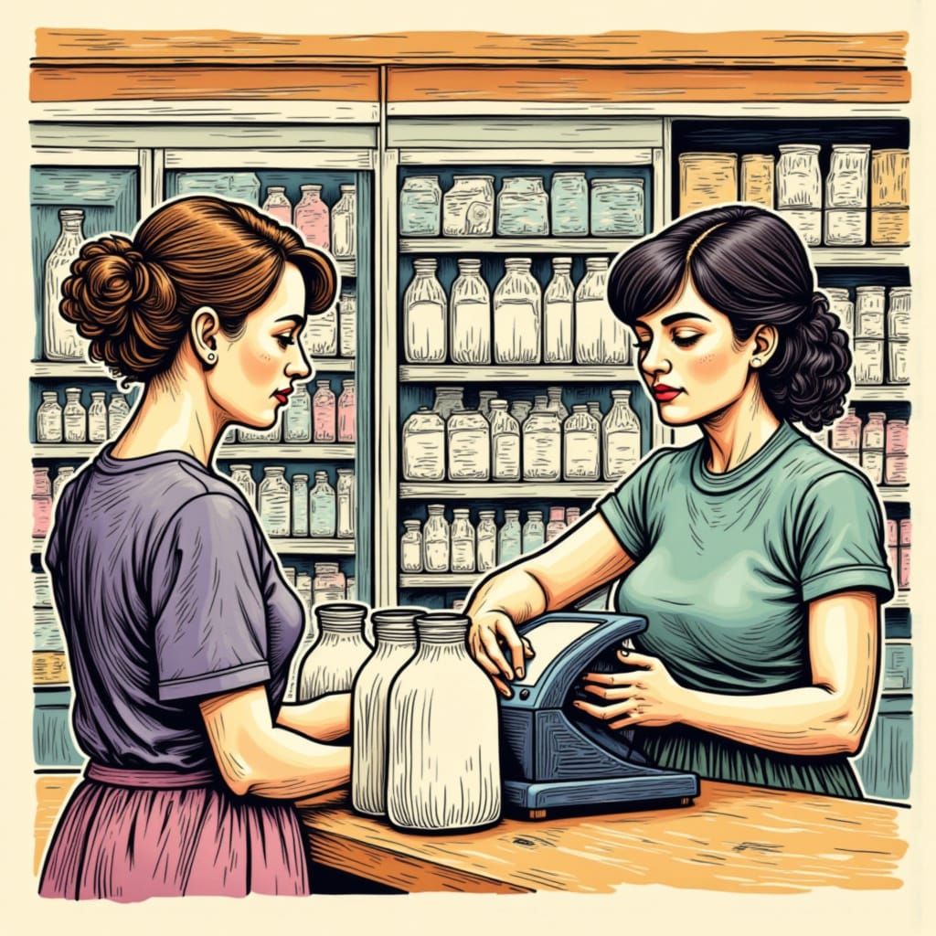 Stocking up at the convenience store before the storm hits