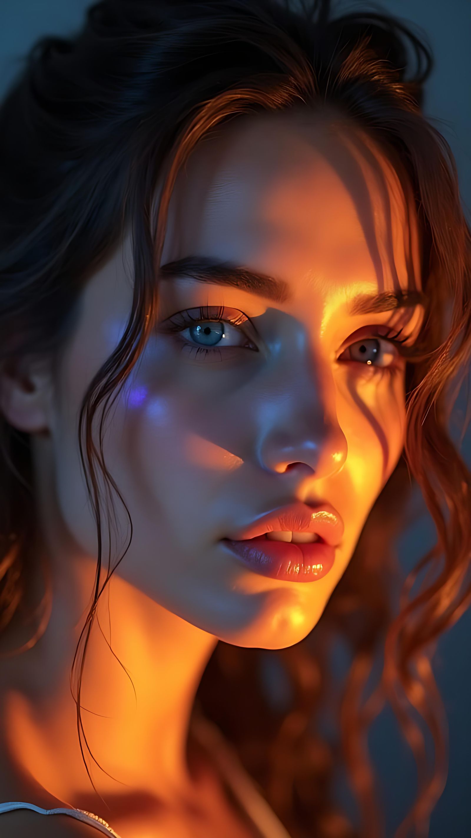 Hyperrealistic Portrait of a Lady with Mesmerizing Eyes