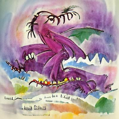Eldritch Dragon Soaring in Fantasy Realm